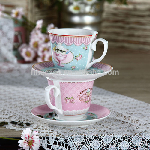 250CC Ice Cream Fine Porcelain Tea Cup and Saucer Wholesale
Quality Assured